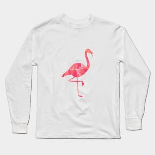 A Geometric Pink Flamingo Long Sleeve T-Shirt